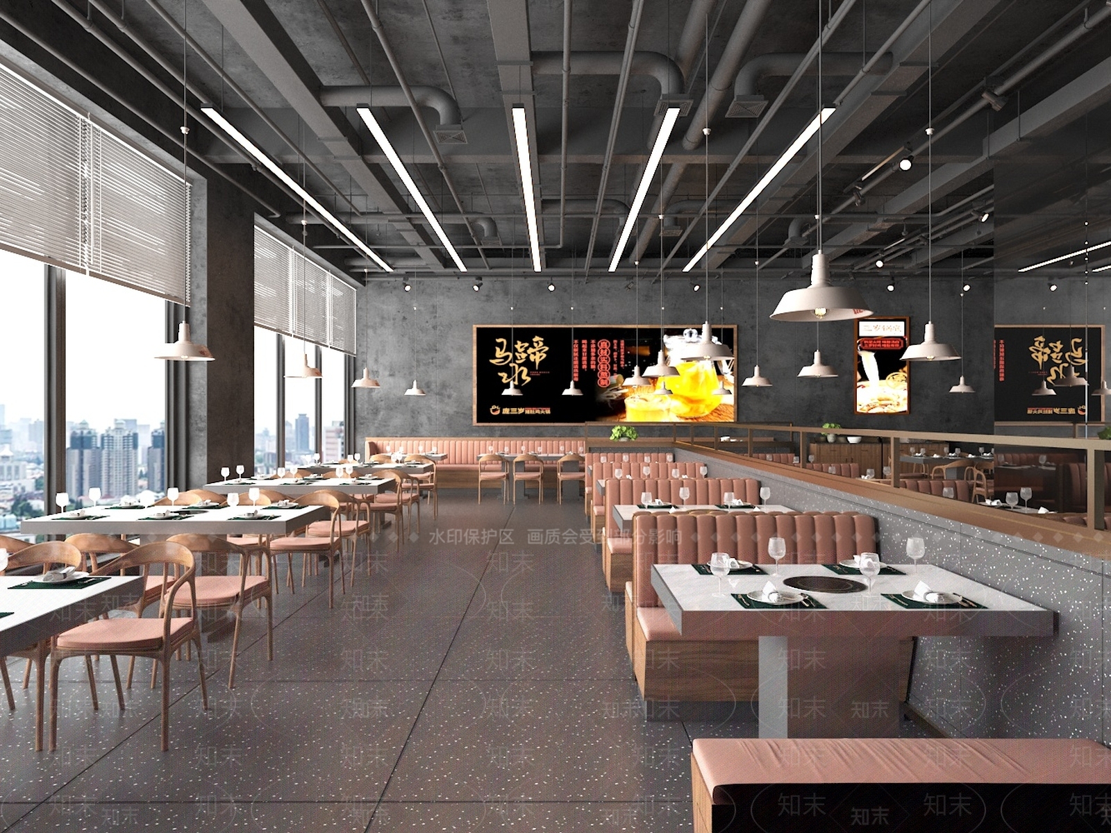 现代中餐厅3D模型下载【ID:1187790084】