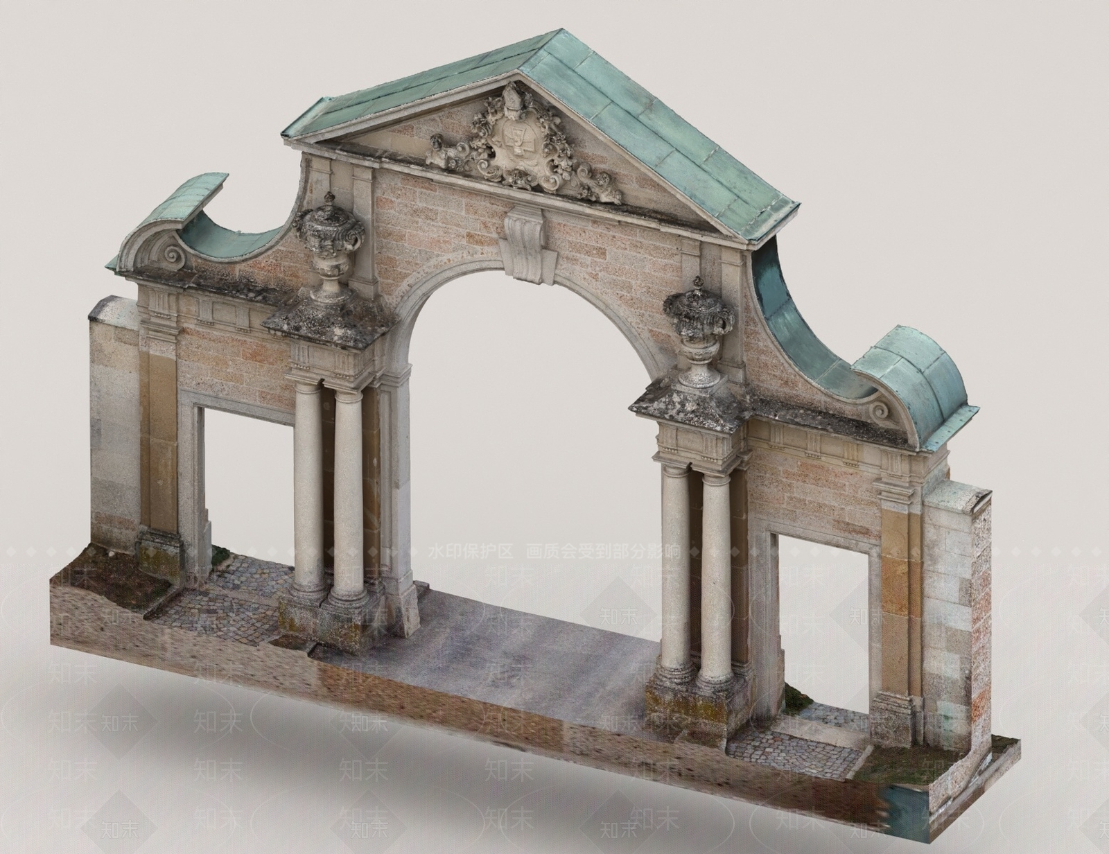 欧式艺术风格建筑3D模型下载【ID:1187790615】