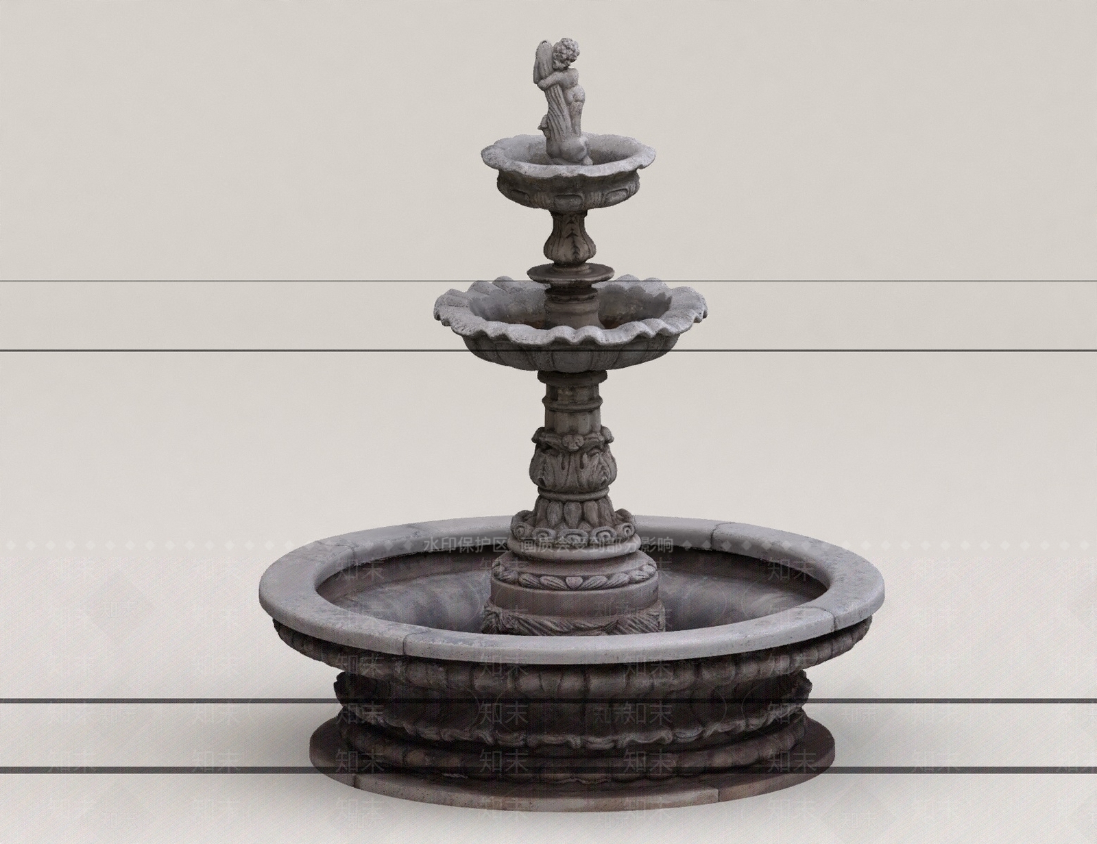 现代喷泉3D模型下载【ID:1187790717】