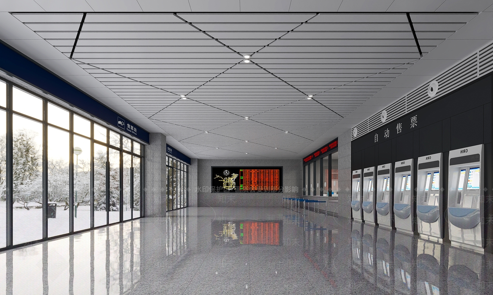 现代车站3D模型下载【ID:1187793838】