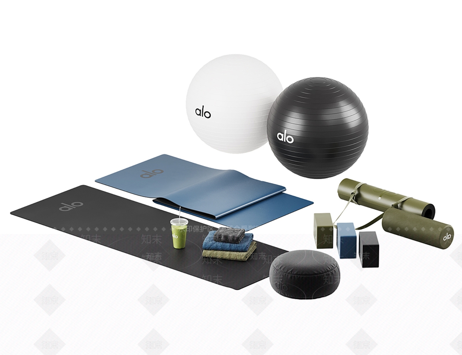 现代轻奢健身房3D模型下载【ID:1187813257】