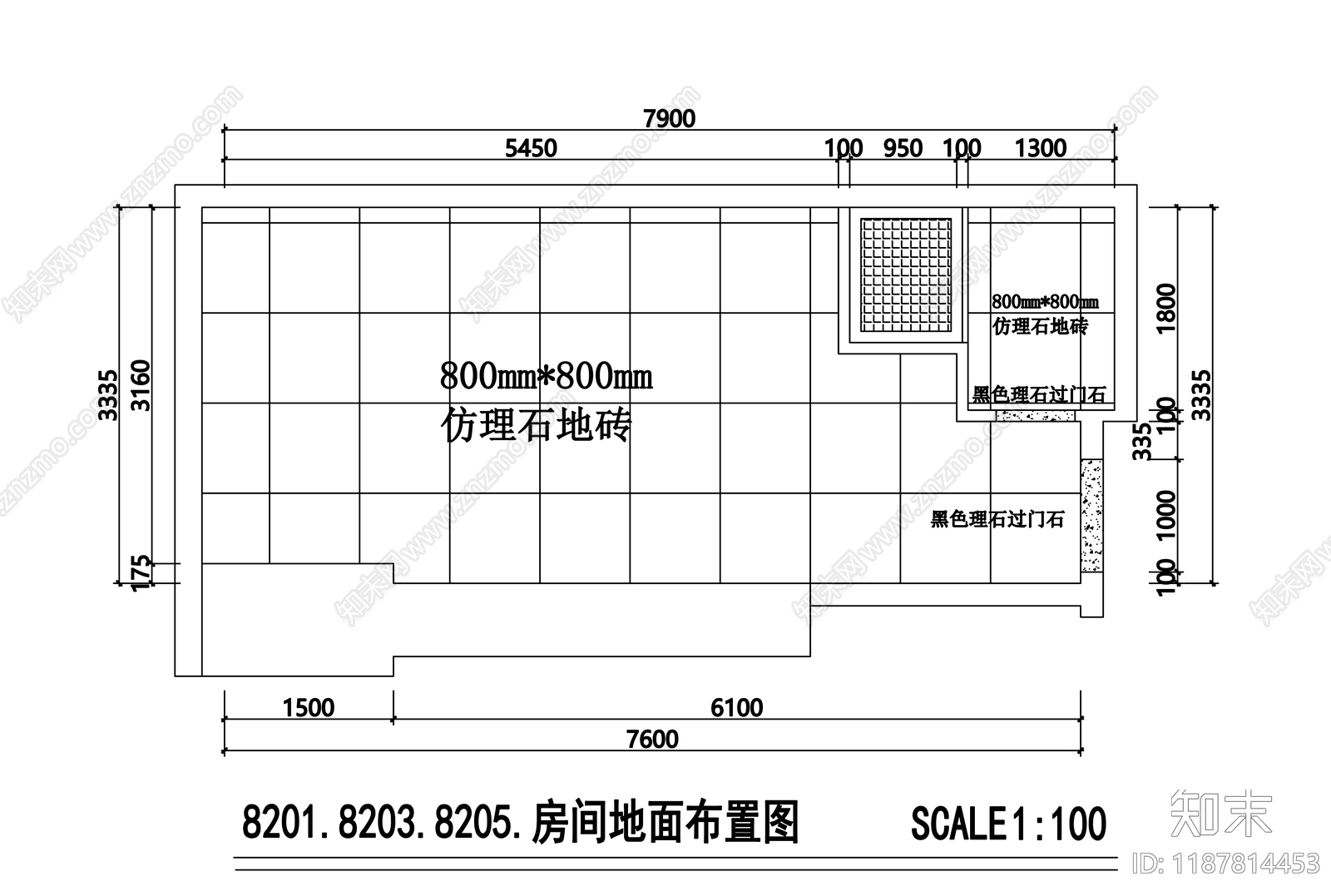 现代侘寂足浴店cad施工图下载【ID:1187814453】