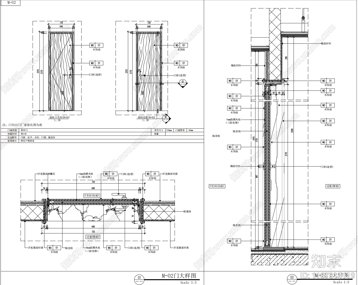 推拉门节点施工图下载【ID:1187814119】