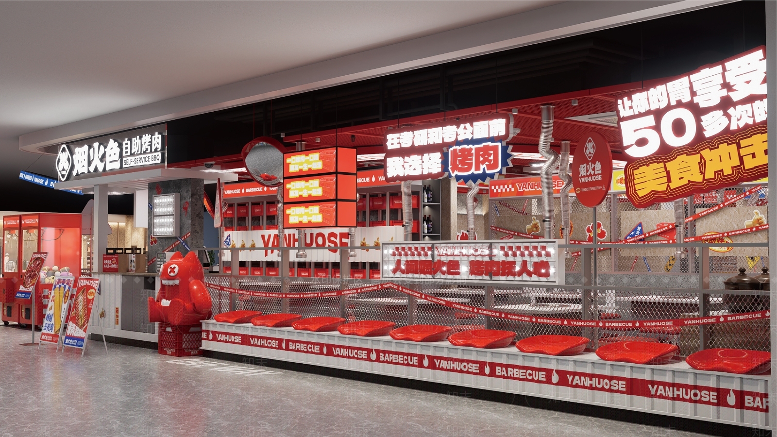 工业现代火锅店3D模型下载【ID:1187814874】