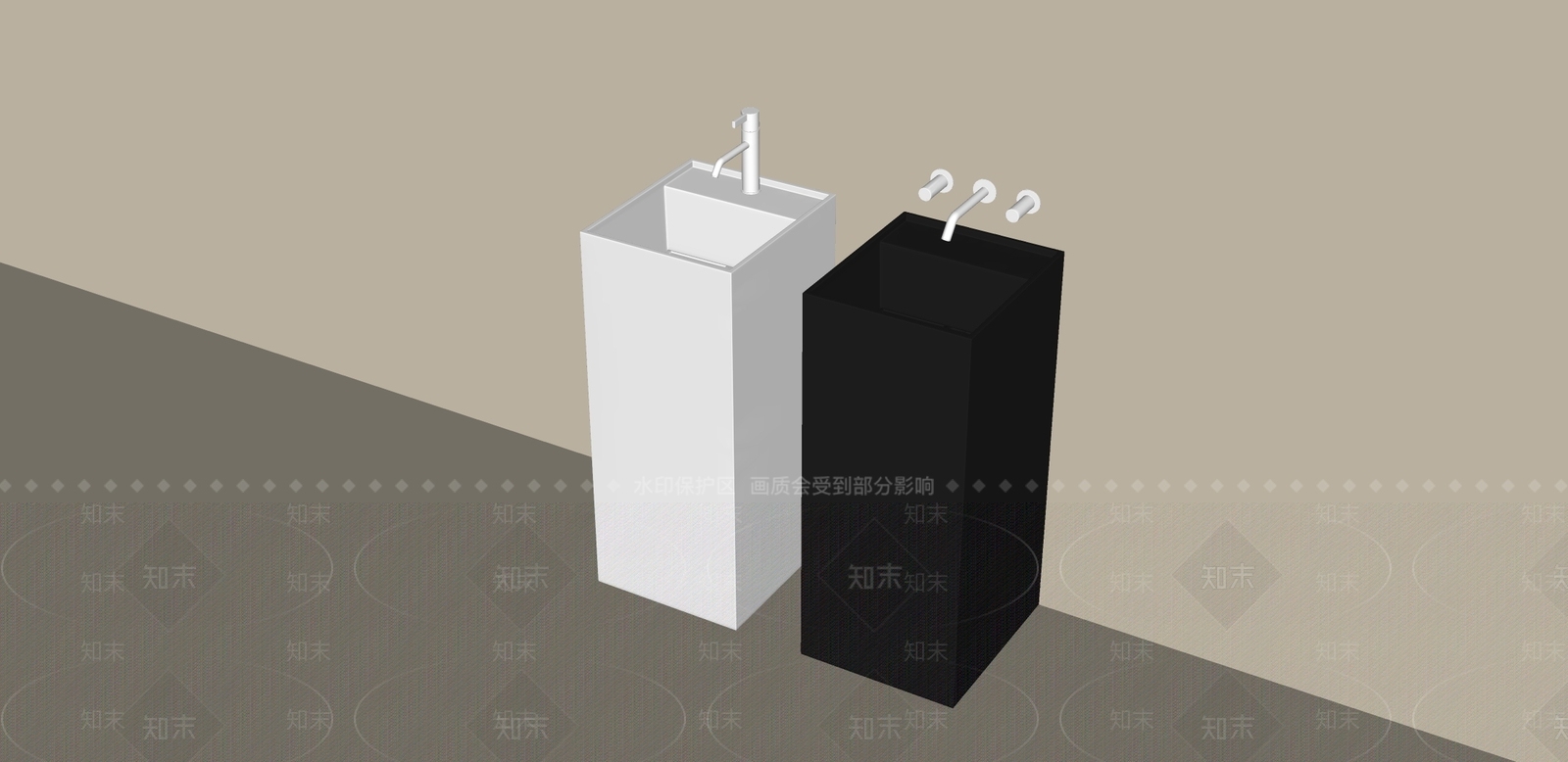 洗手台SU模型下载【ID:1187815133】