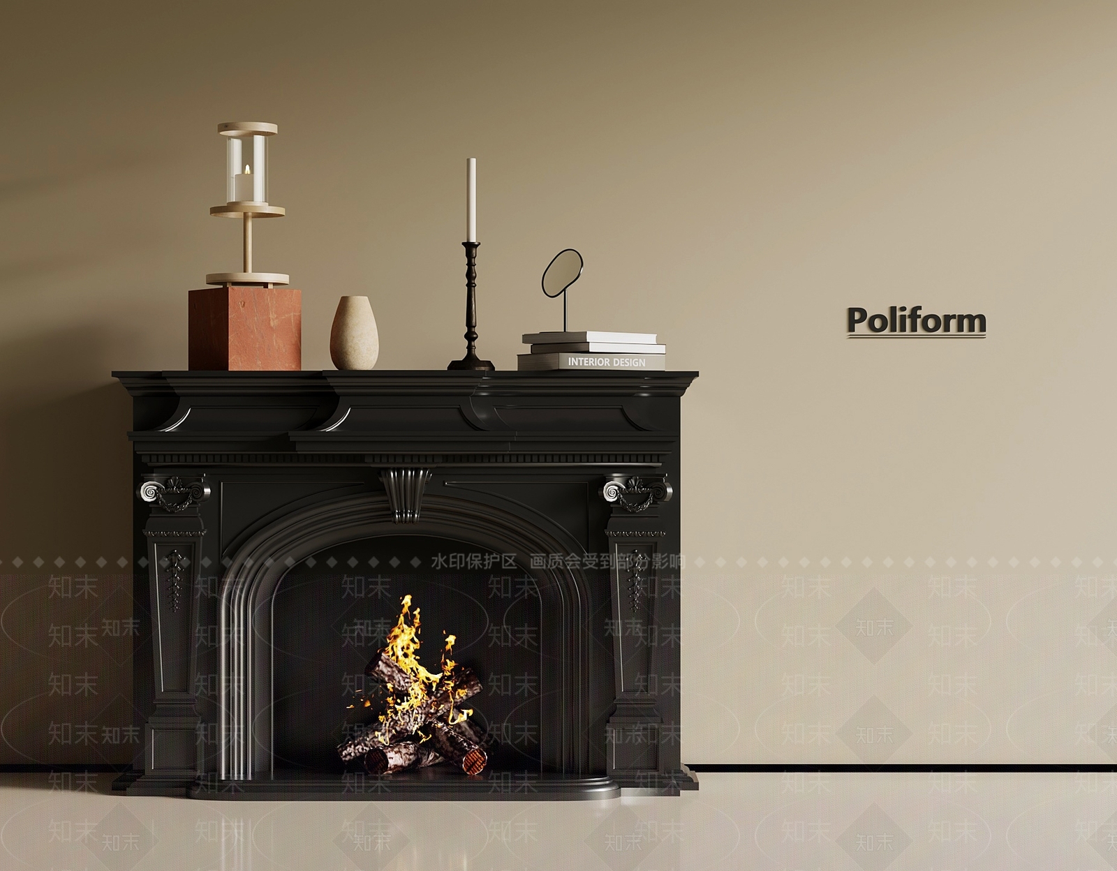 复古法式壁炉3D模型下载【ID:1187817578】