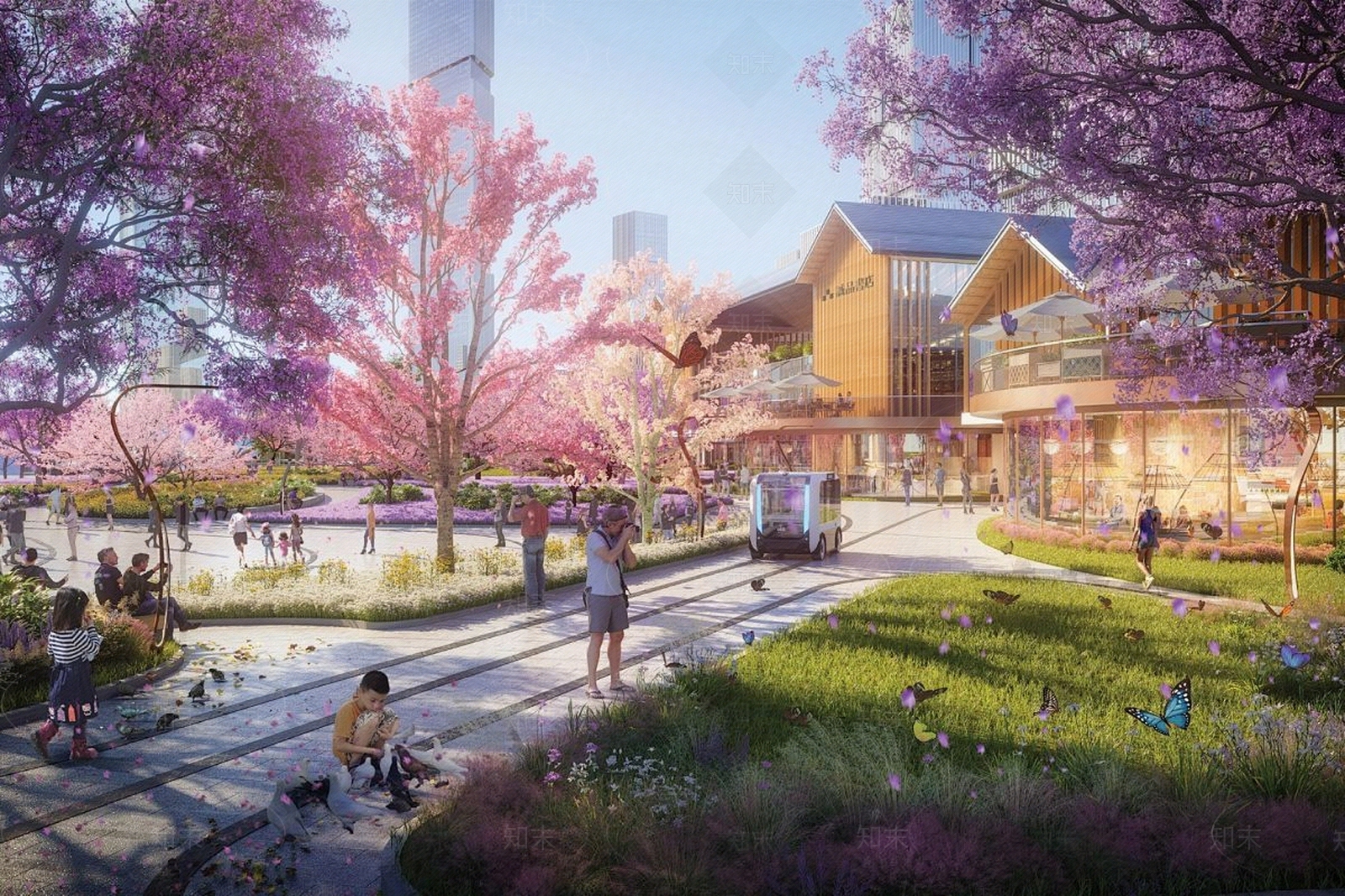 现代街道外景贴图下载【ID:1187819009】