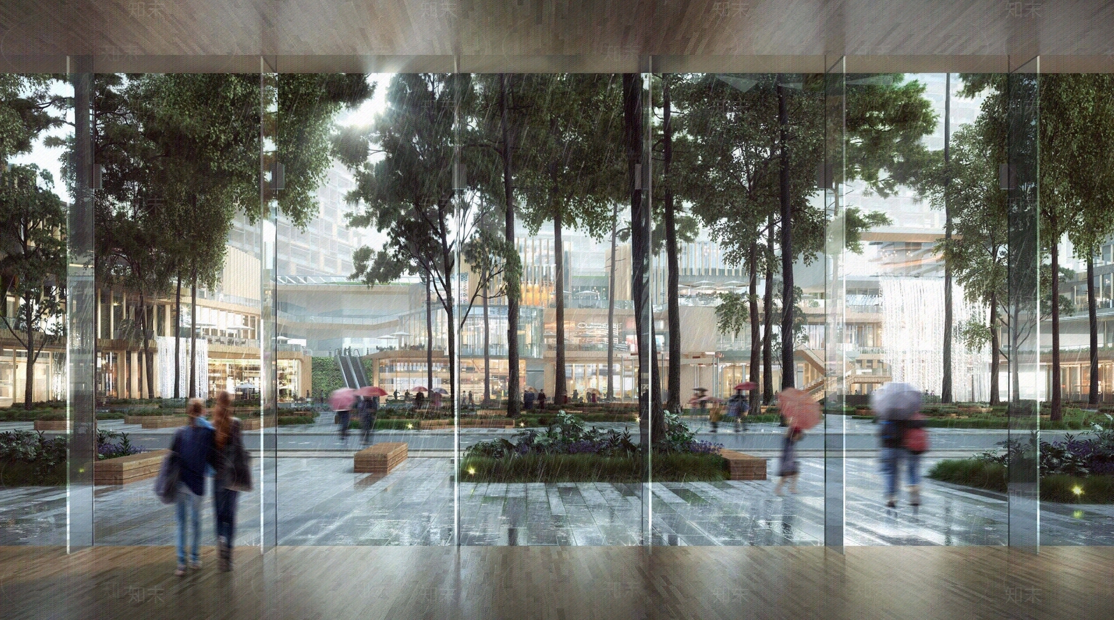 现代街道外景贴图下载【ID:1187819372】