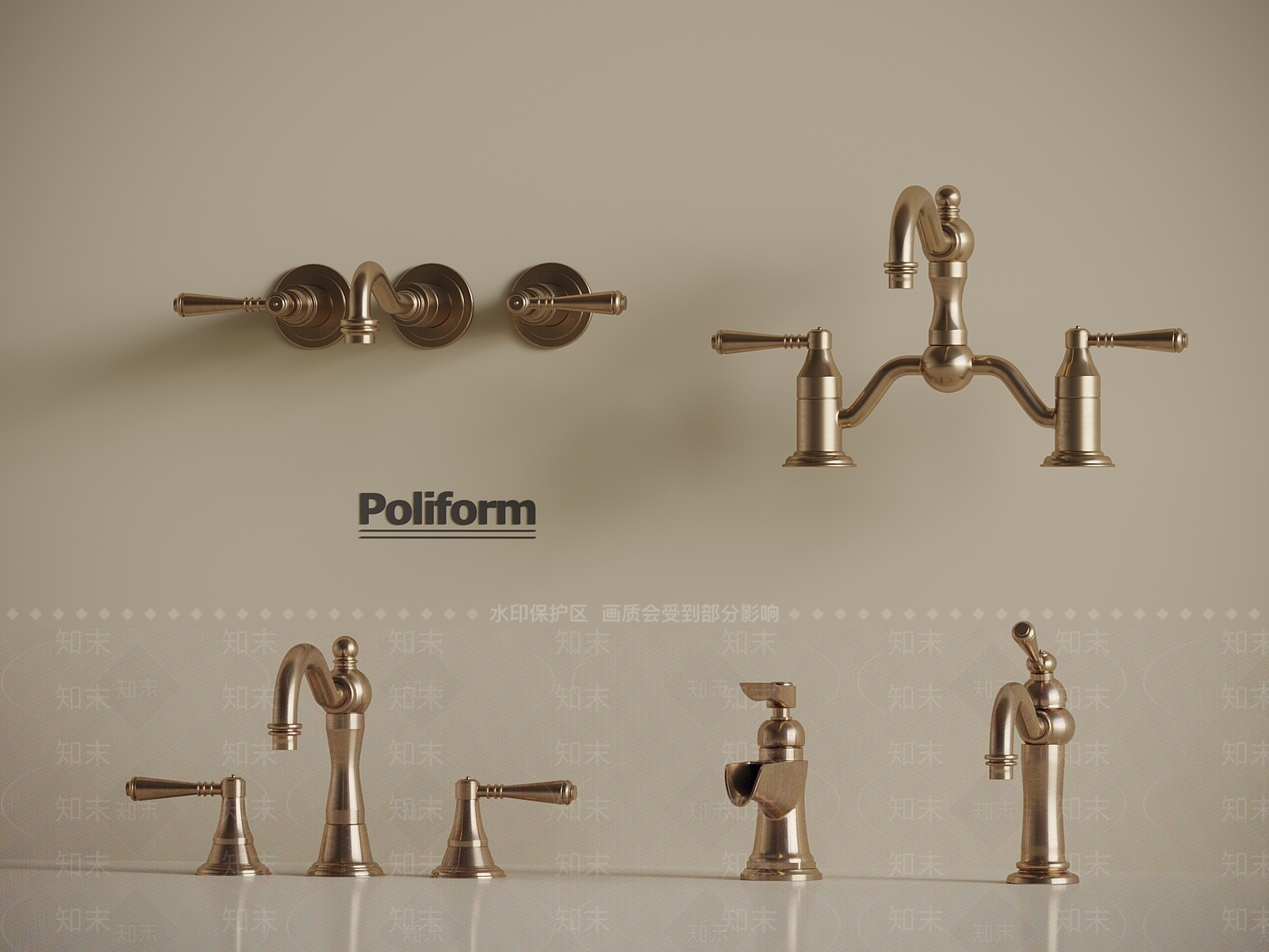 法式水龙头SU模型下载【ID:1187819420】