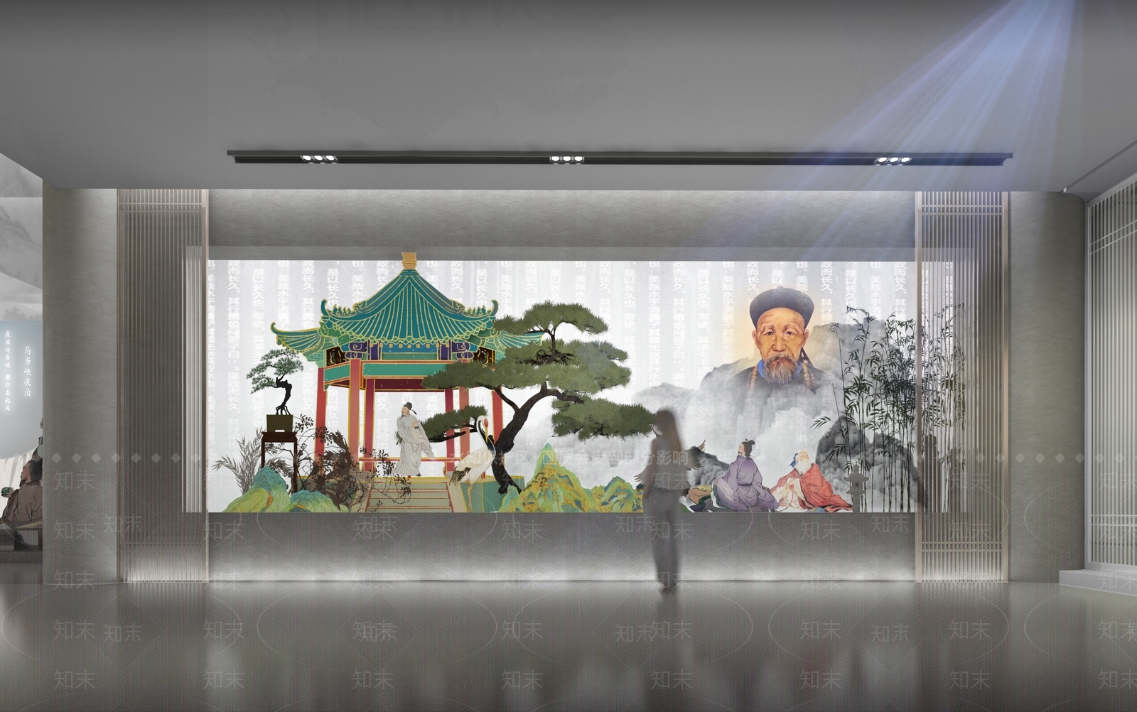 新中式现代博物馆3D模型下载【ID:1187822866】