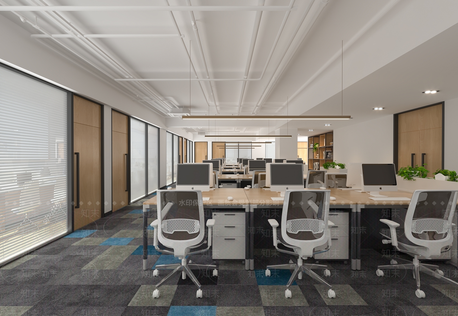 现代工业办公室3D模型下载【ID:1187831030】