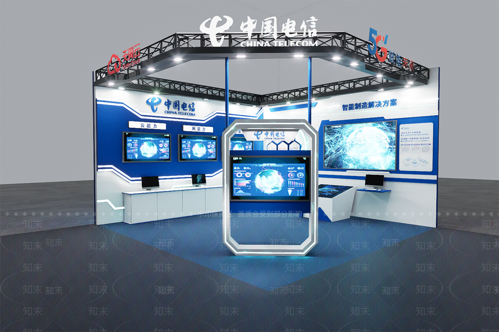 现代科技展厅SU模型下载【ID:1187831063】