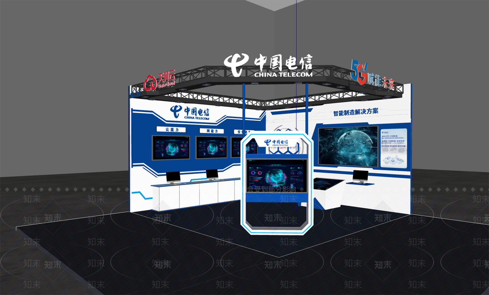 现代科技展厅SU模型下载【ID:1187831063】