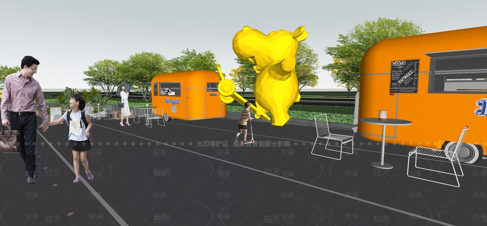 现代商业景观SU模型下载【ID:1187835068】