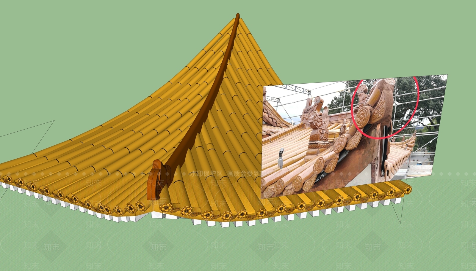 中式古建筑SU模型下载【ID:1187835392】