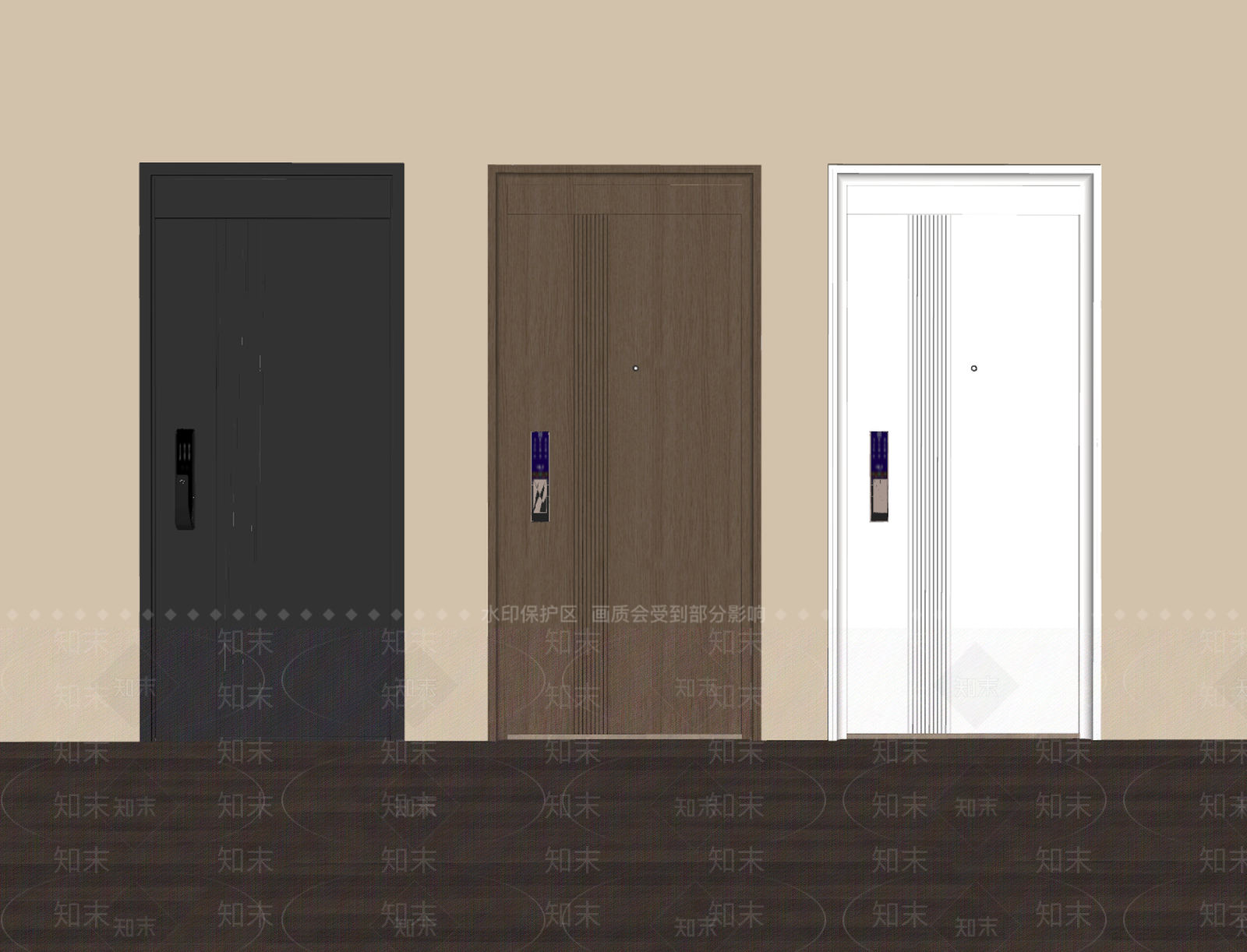 现代其他门SU模型下载【ID:1187835388】
