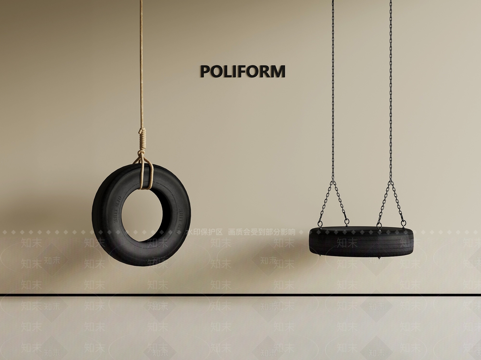 现代秋千SU模型下载【ID:1187835866】