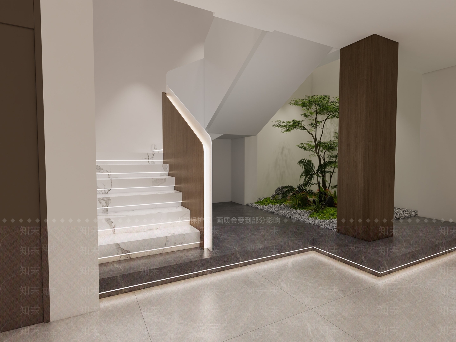 现代别墅客厅SU模型下载【ID:1187836374】