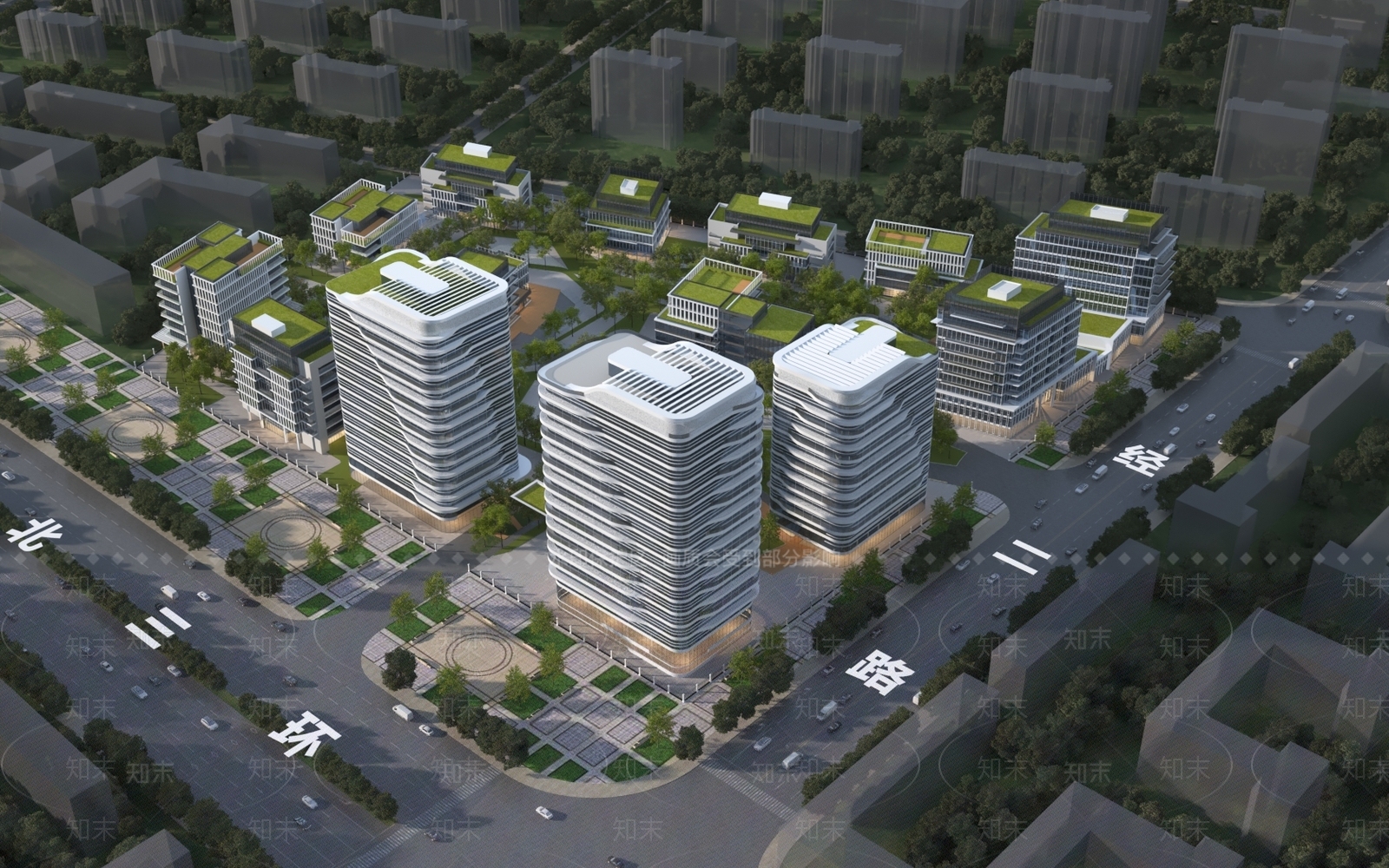 现代办公楼3D模型下载【ID:1187836434】