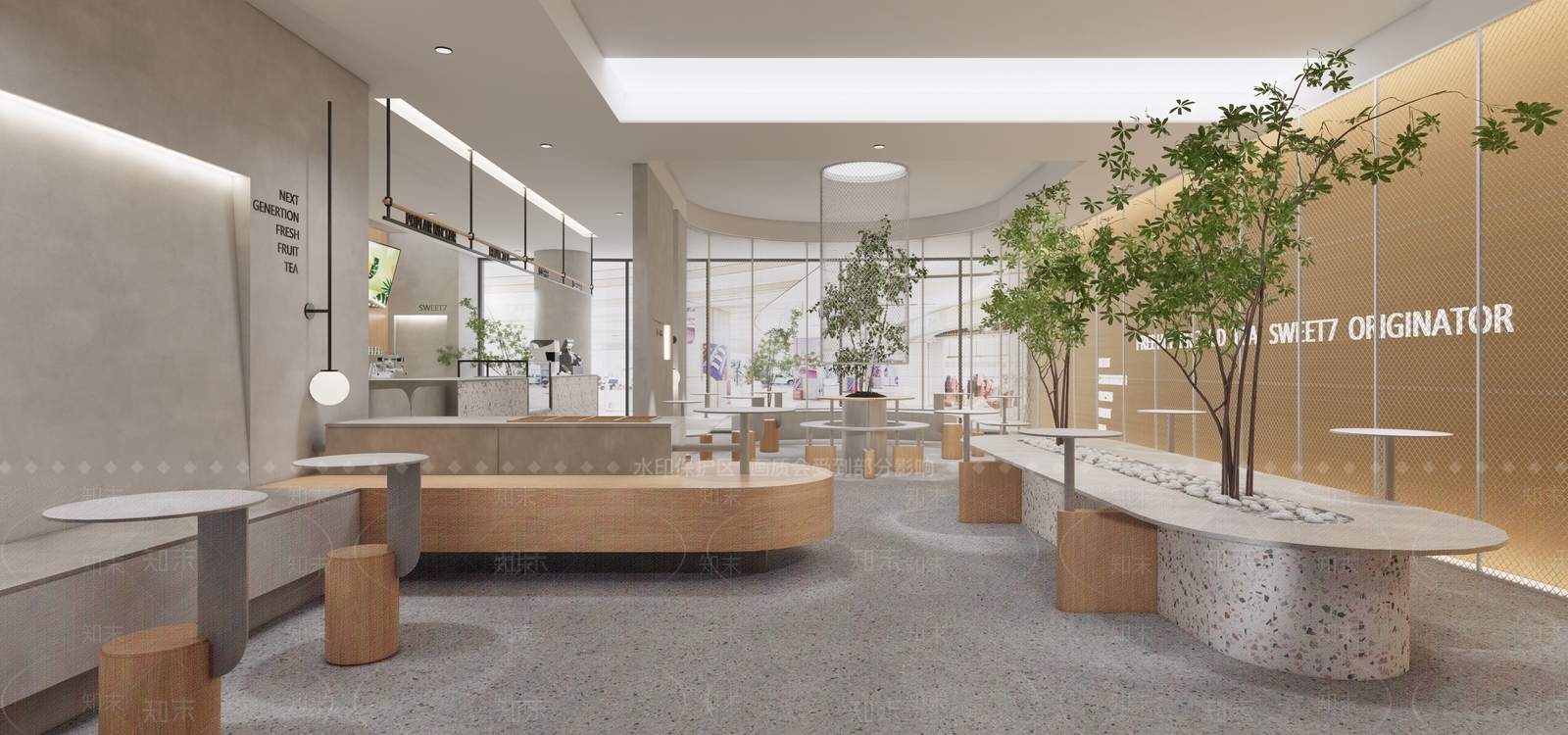 现代北欧奶茶店SU模型下载【ID:1187842045】