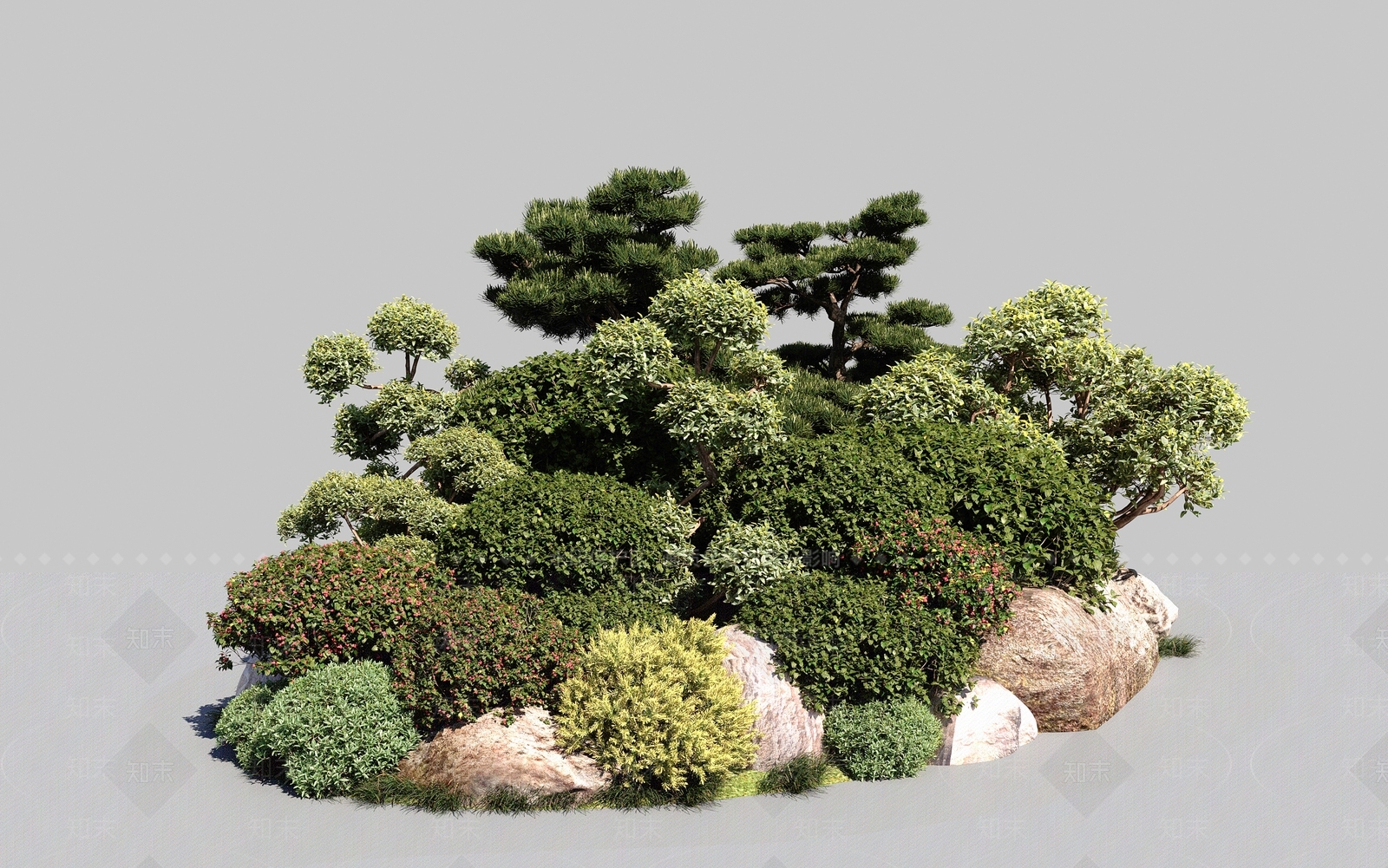 植物堆3D模型下载【ID:1187851343】