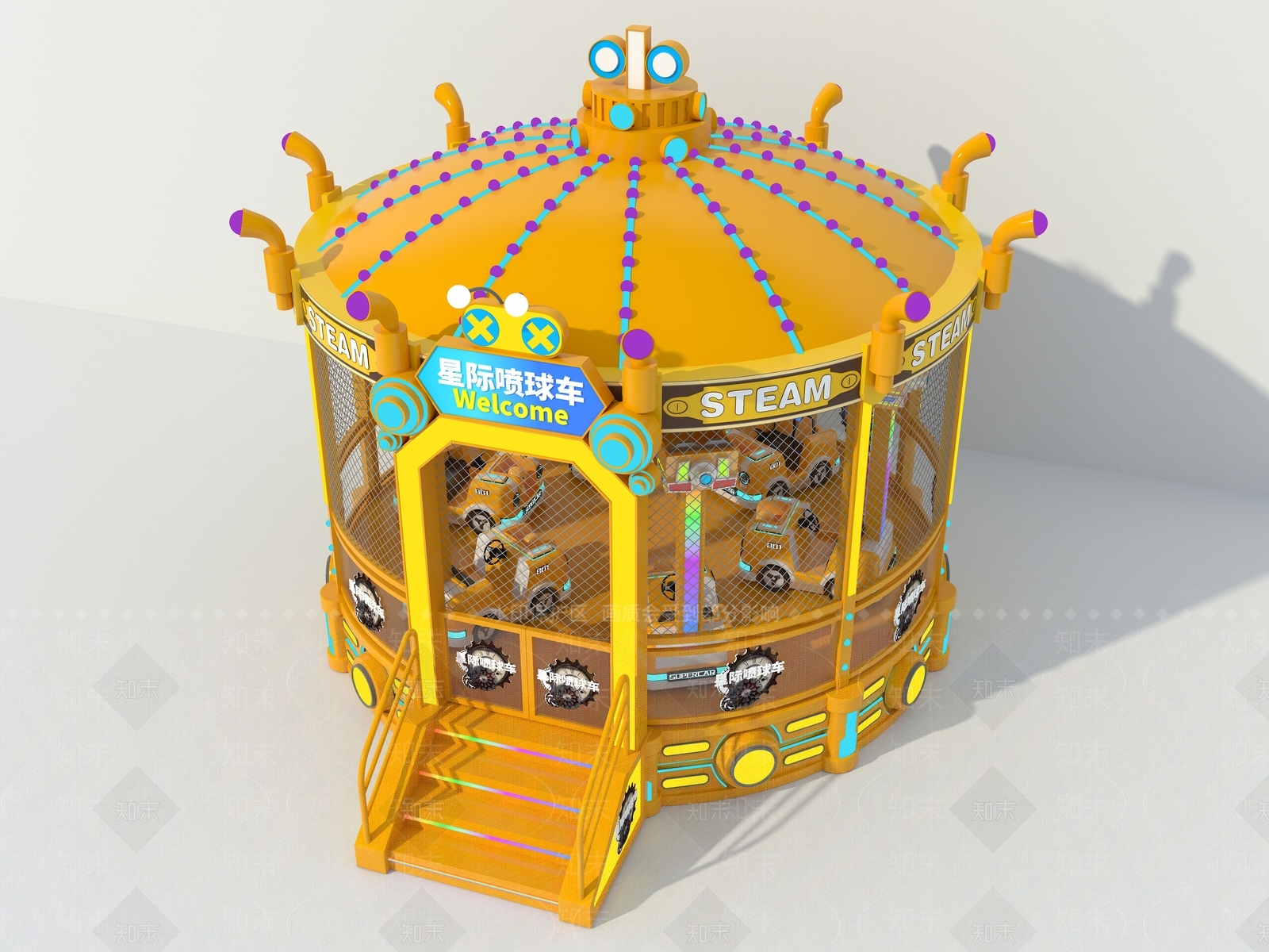 游乐设施SU模型下载【ID:1187853997】