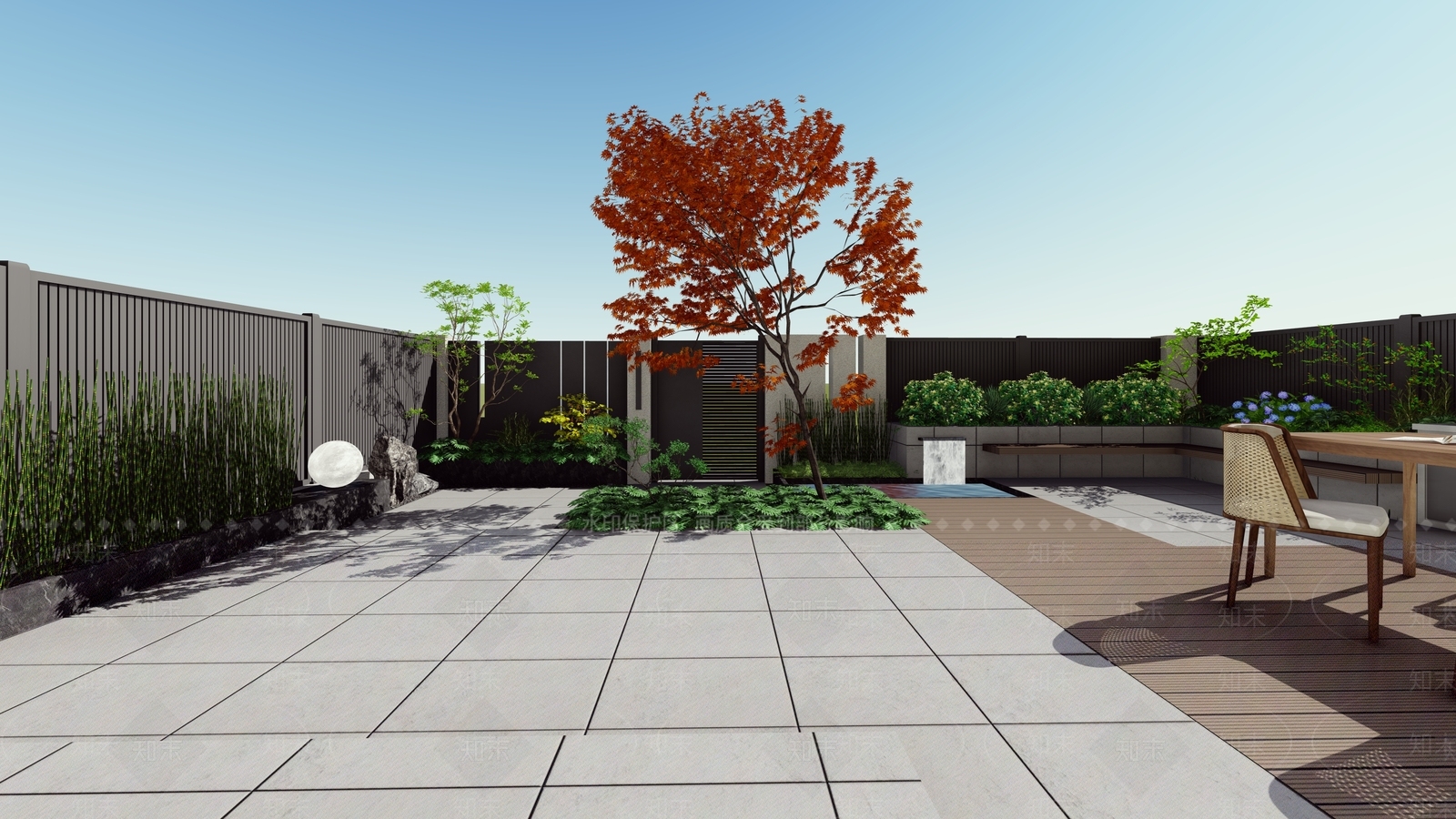 现代别墅庭院SU模型下载【ID:1187855606】