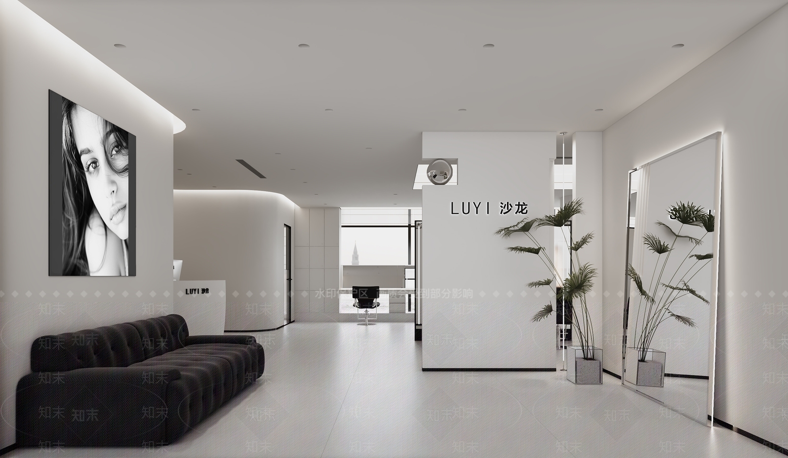 现代美发店3D模型下载【ID:1187857131】