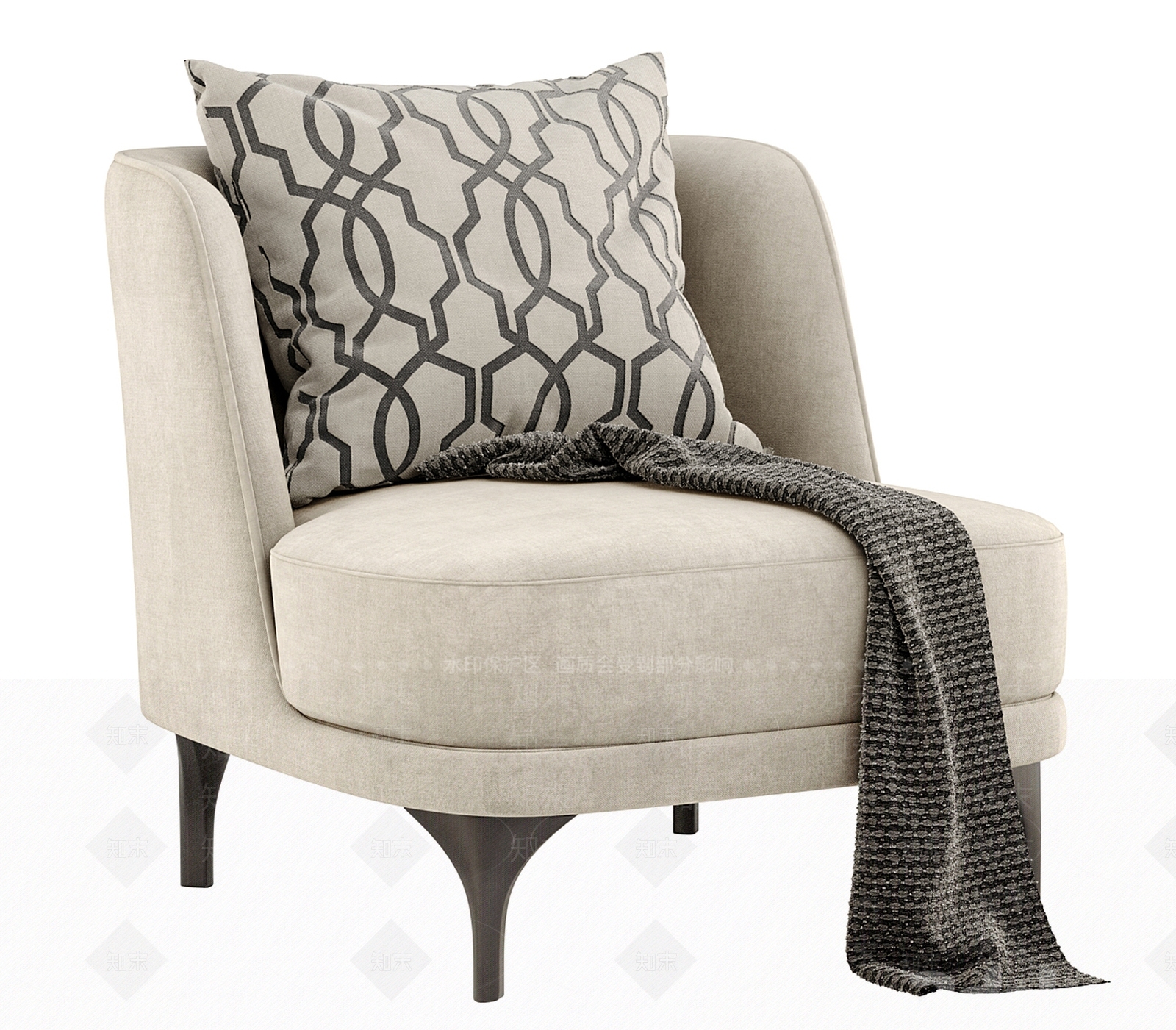 现代简约休闲椅3D模型下载【ID:1187856025】