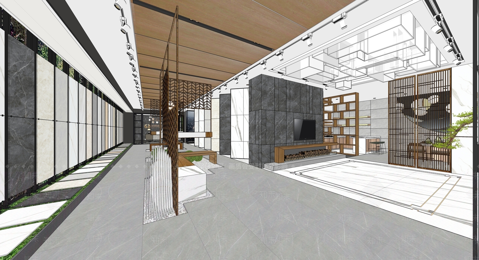 现代简约其他店铺SU模型下载【ID:1187857004】
