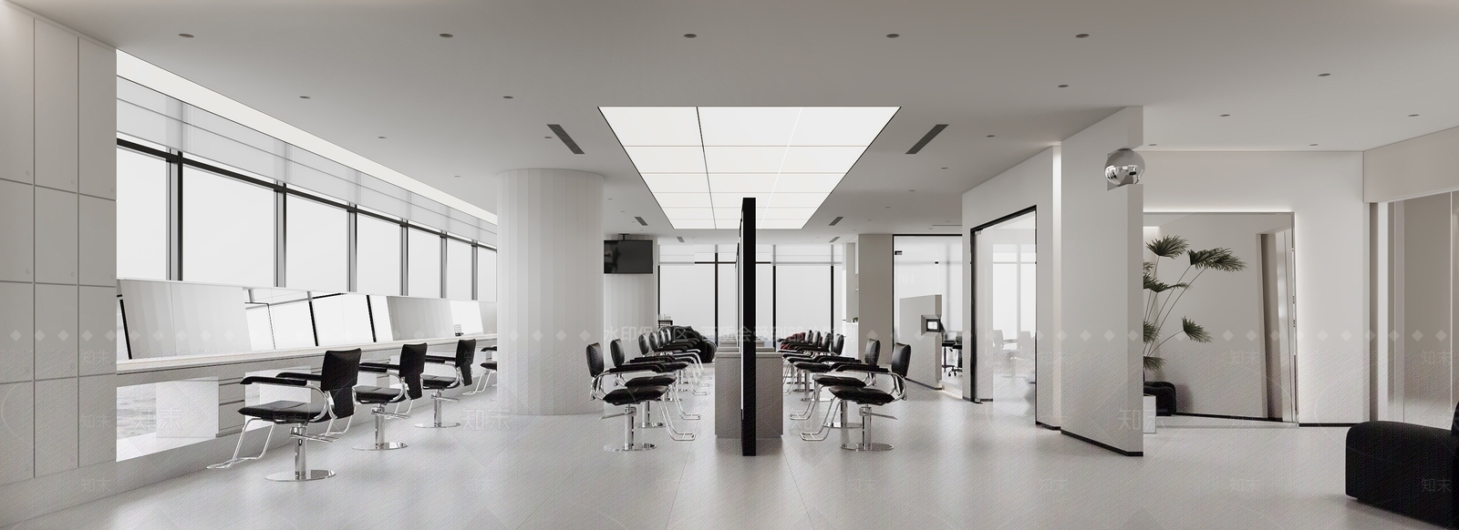 现代美发店3D模型下载【ID:1187857302】