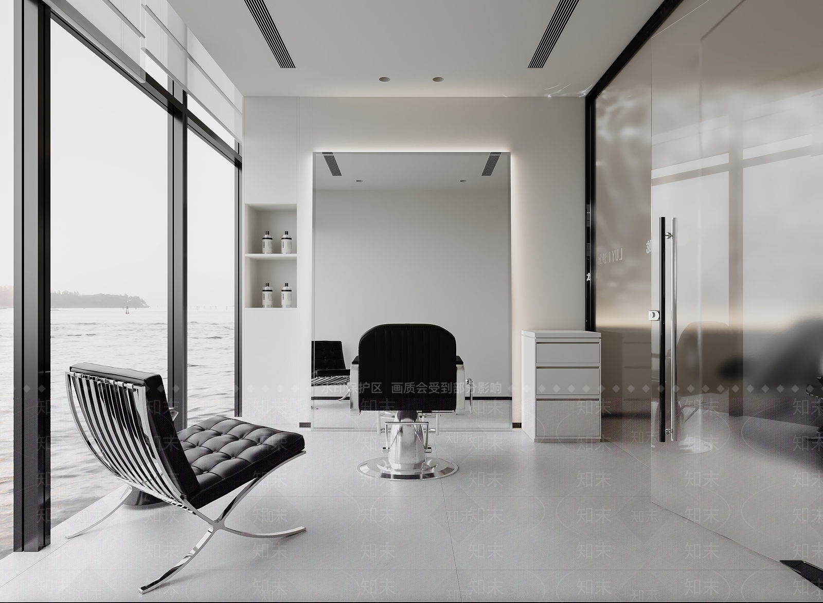 现代美发店3D模型下载【ID:1187857774】