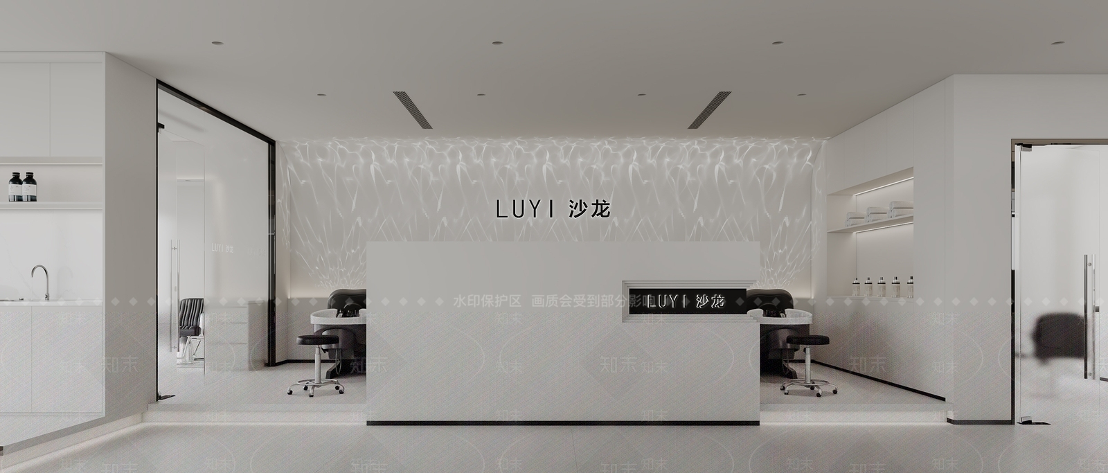 现代美发店3D模型下载【ID:1187857863】