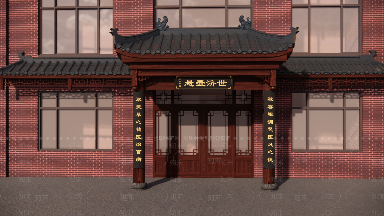 新中式牌坊牌楼SU模型下载【ID:1187861570】