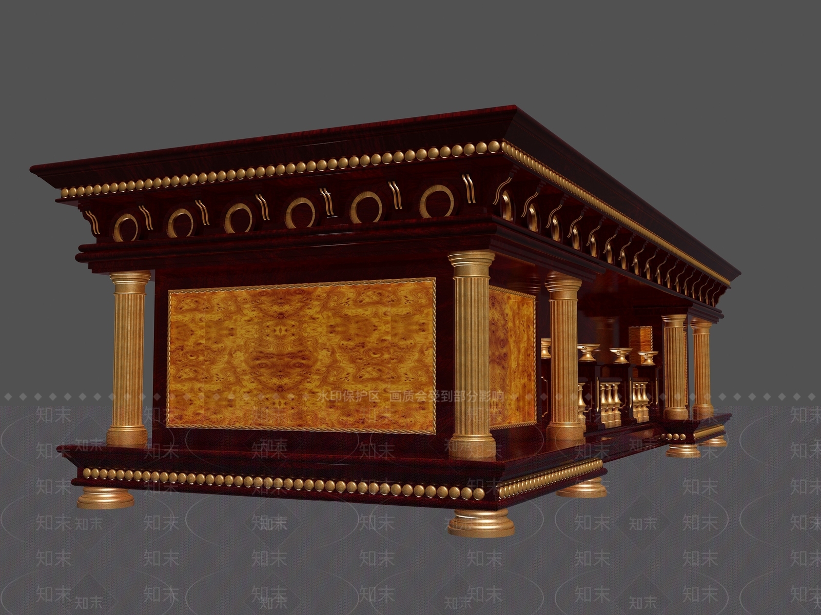欧式意式办公桌3D模型下载【ID:1187865919】