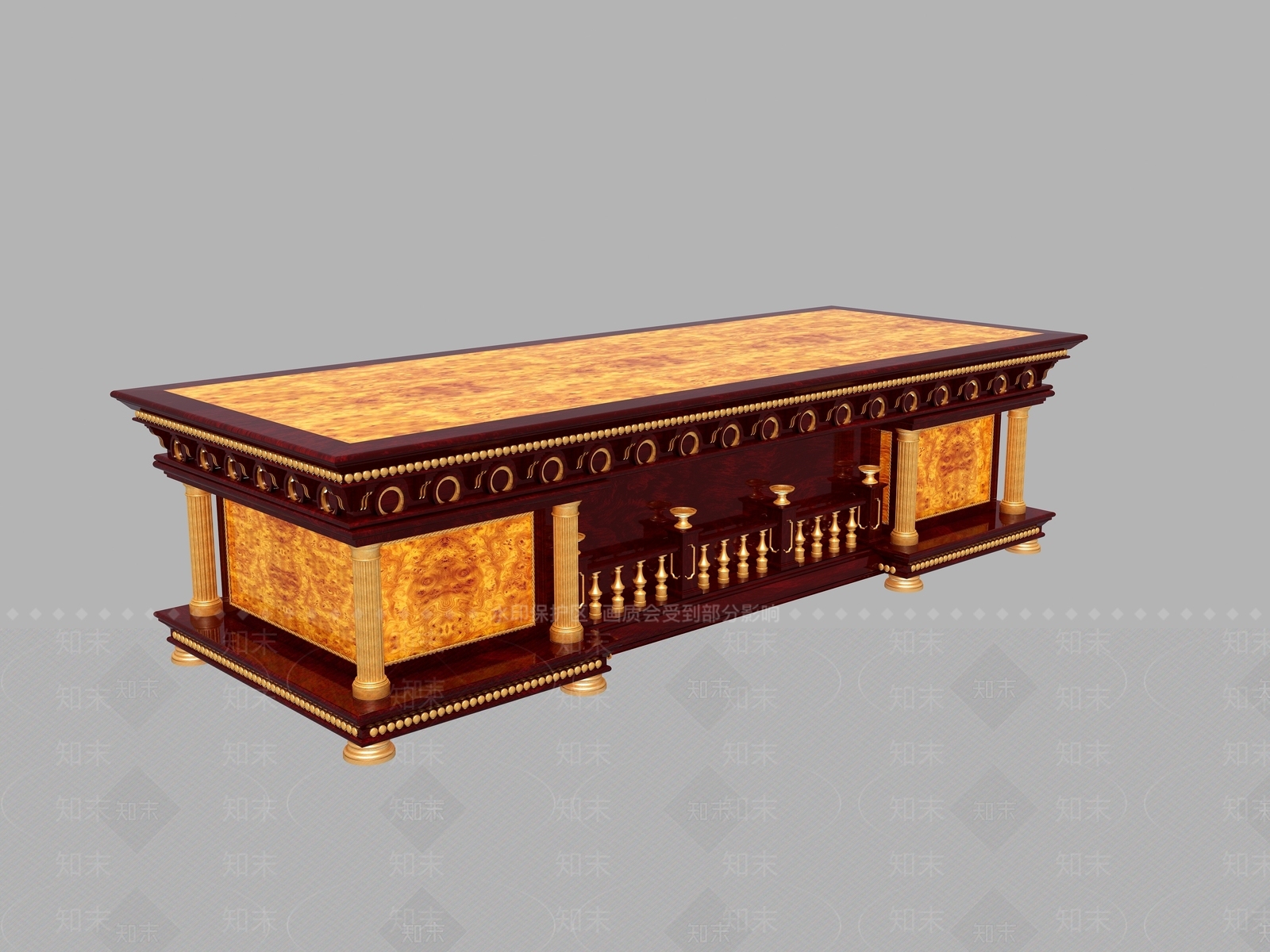 欧式意式办公桌3D模型下载【ID:1187865919】
