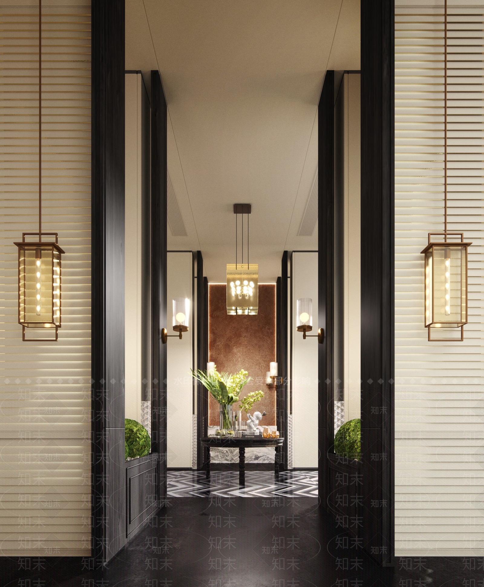 现代酒店大堂3D模型下载【ID:1187866307】_知末3d模型网