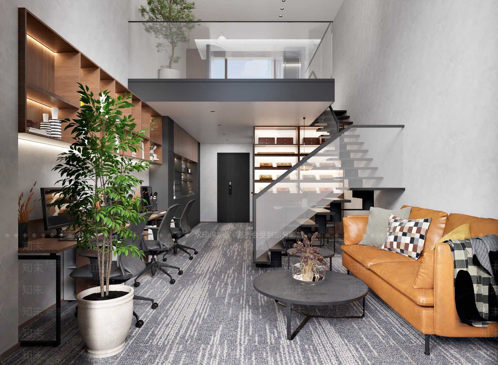 现代工业办公室3D模型下载【ID:1187868079】