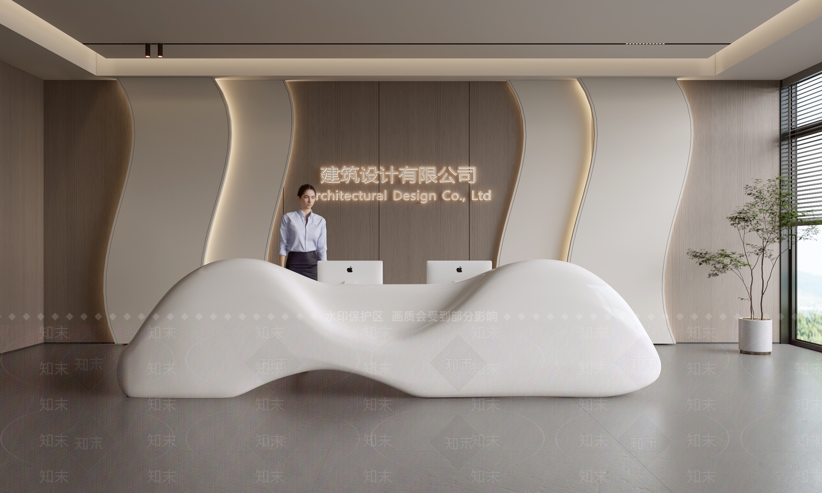 现代前台3D模型下载【ID:1187869486】