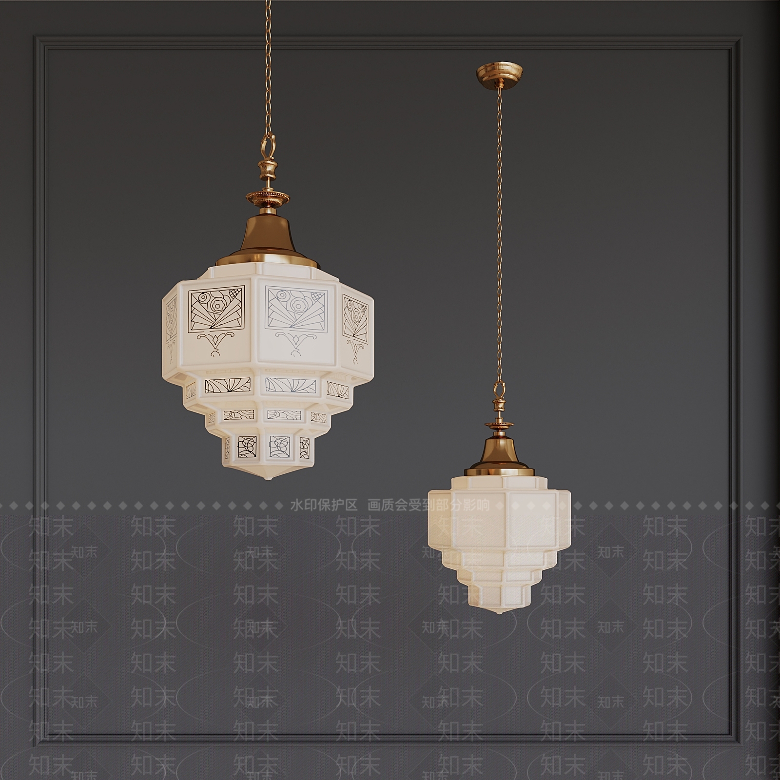 法式中古餐厅吊灯3D模型下载【ID:1187880544】