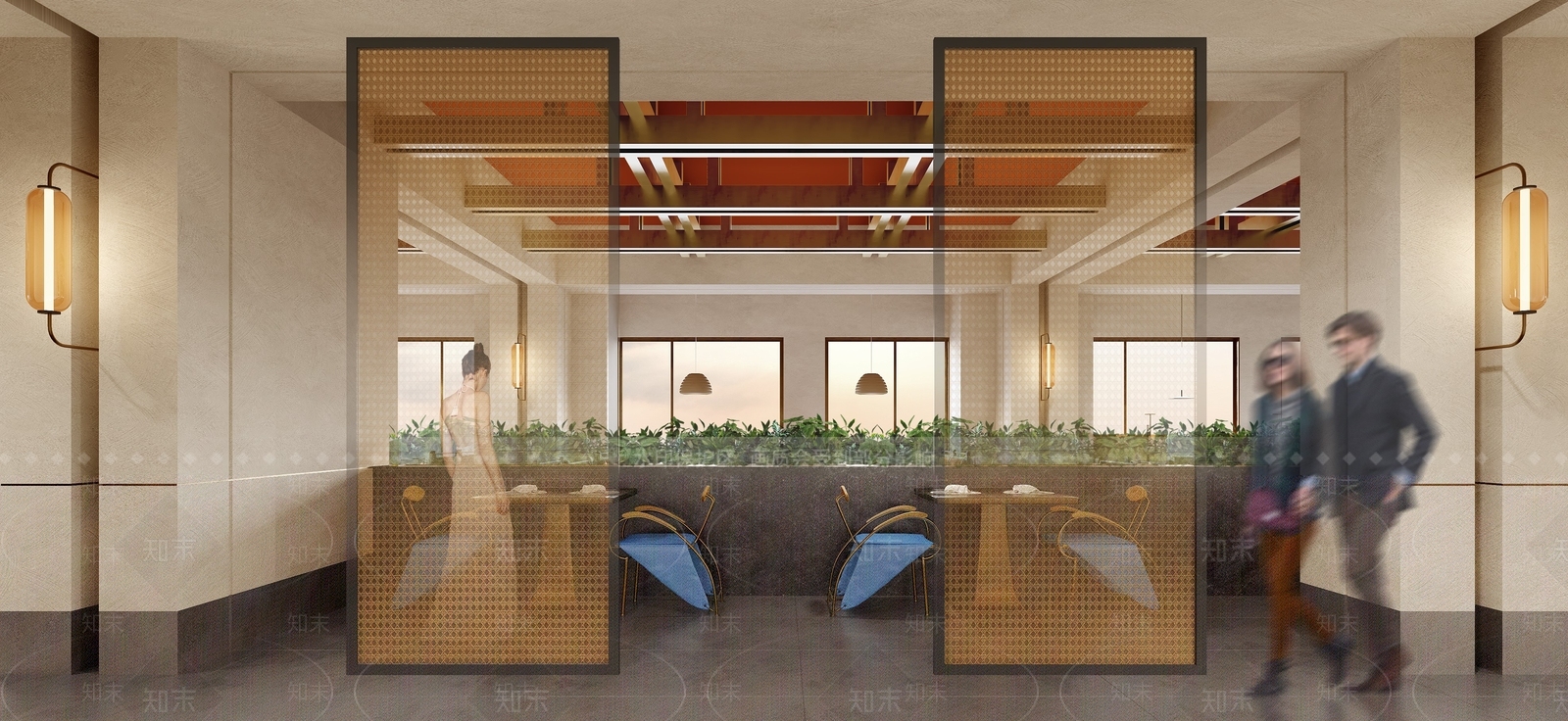 现代自助餐厅3D模型下载【ID:1187883372】