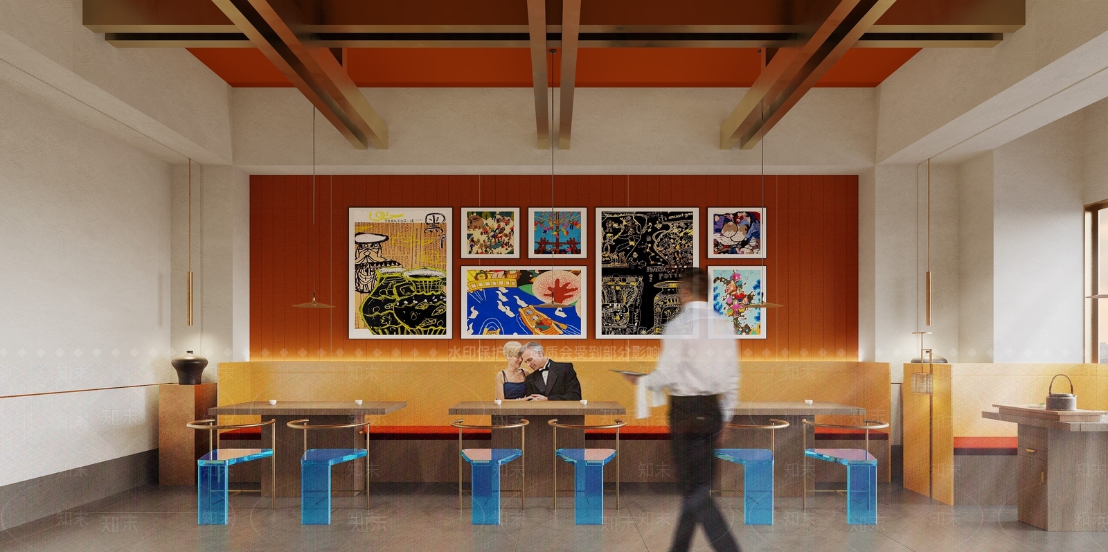 现代自助餐厅3D模型下载【ID:1187883750】