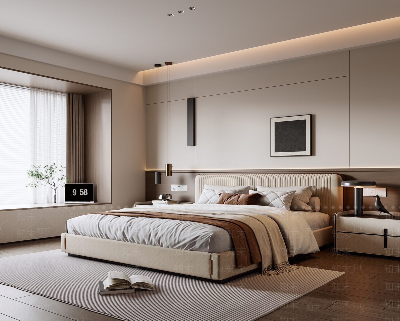 现代简约家居卧室3D模型下载【ID:1187884862】