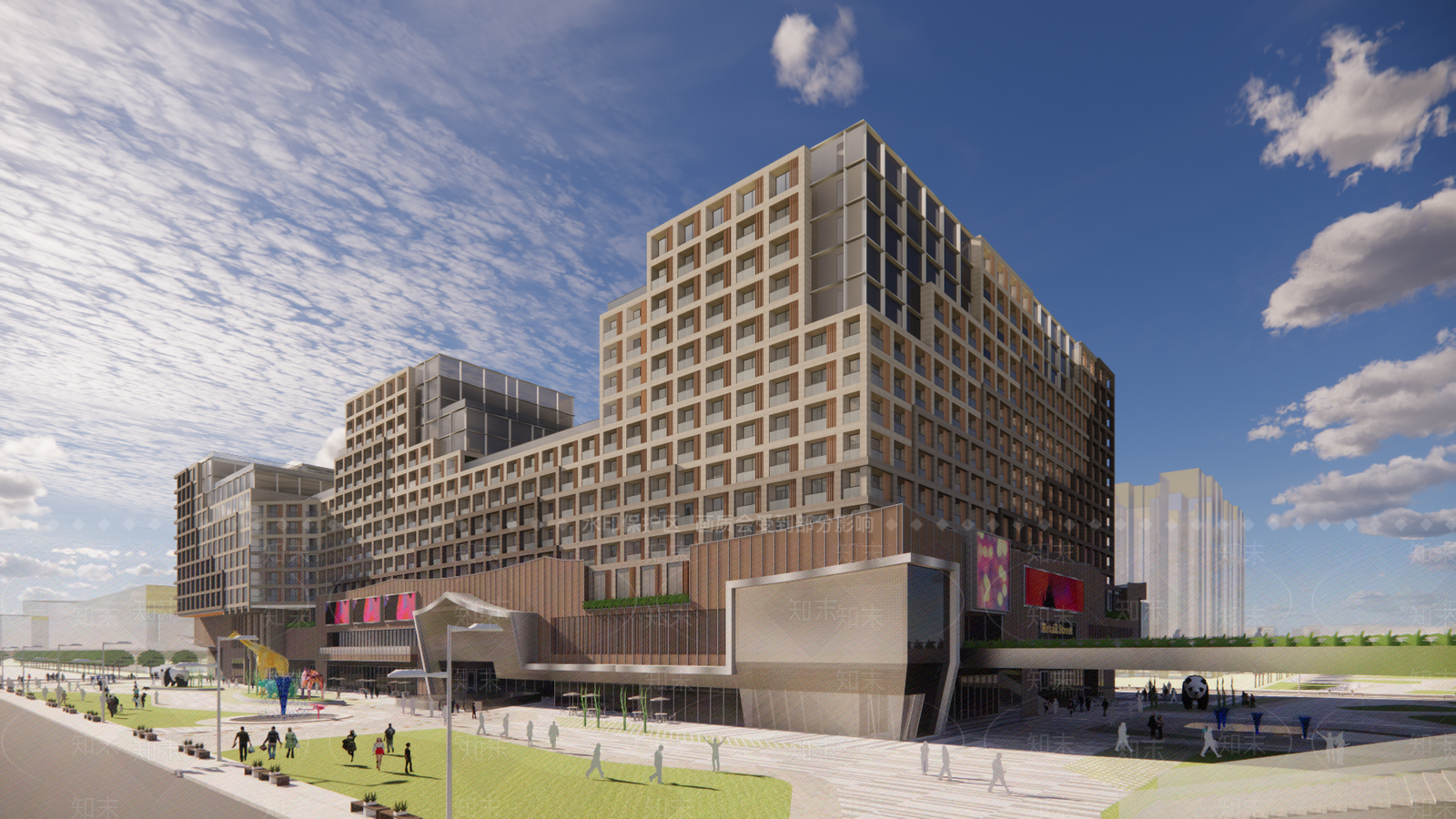 现代商场建筑SU模型下载【ID:1187885413】