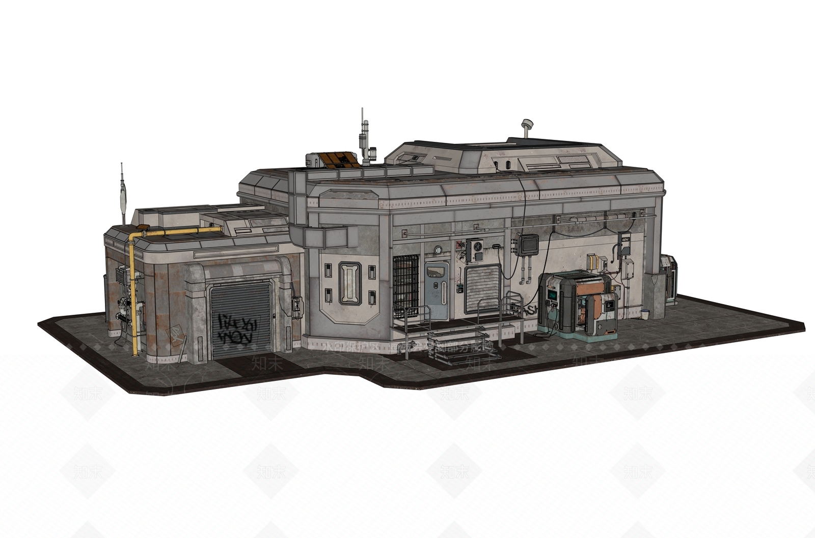 现代风格建筑SU模型下载【ID:1187888465】