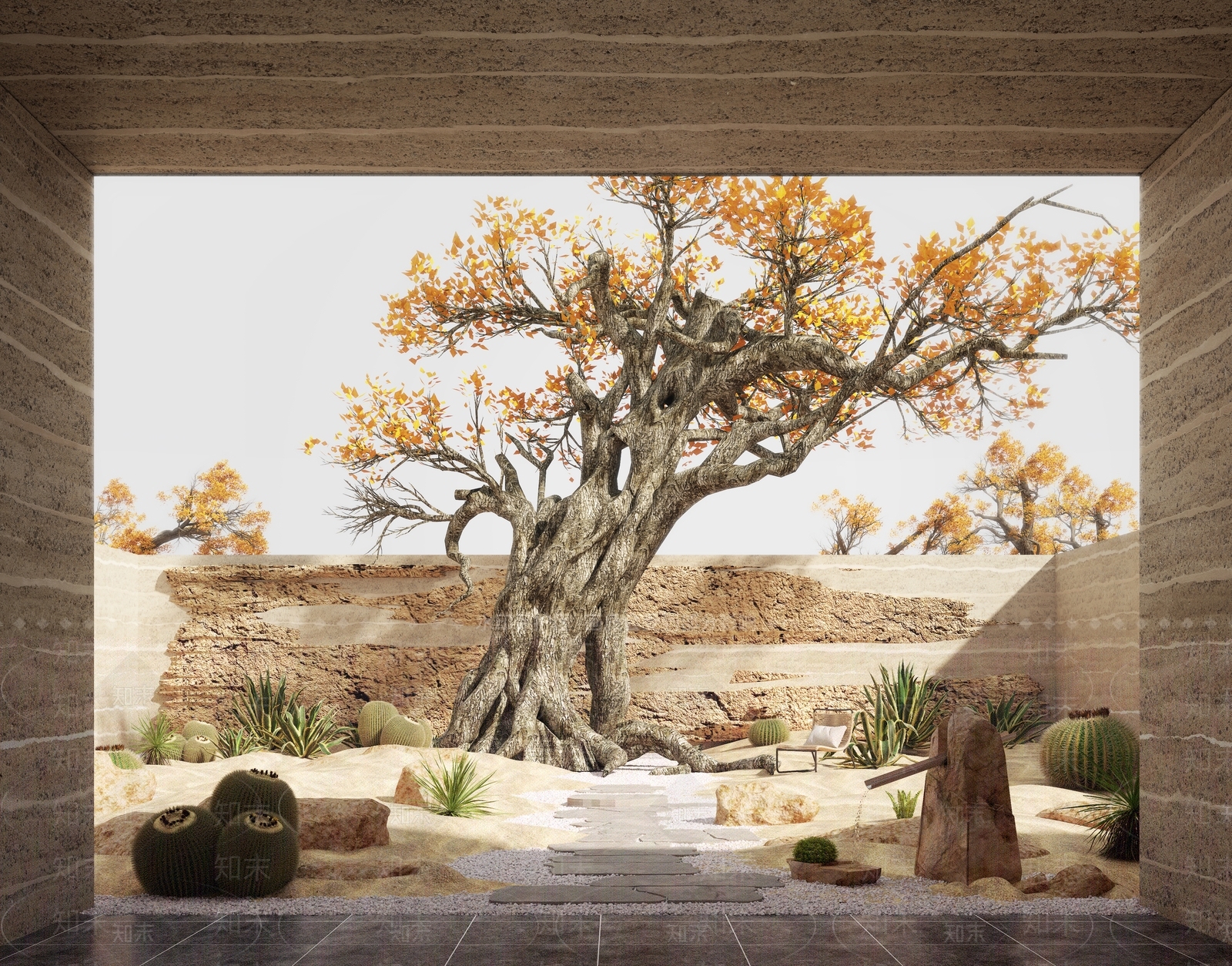现代庭院3D模型下载【ID:1187888972】