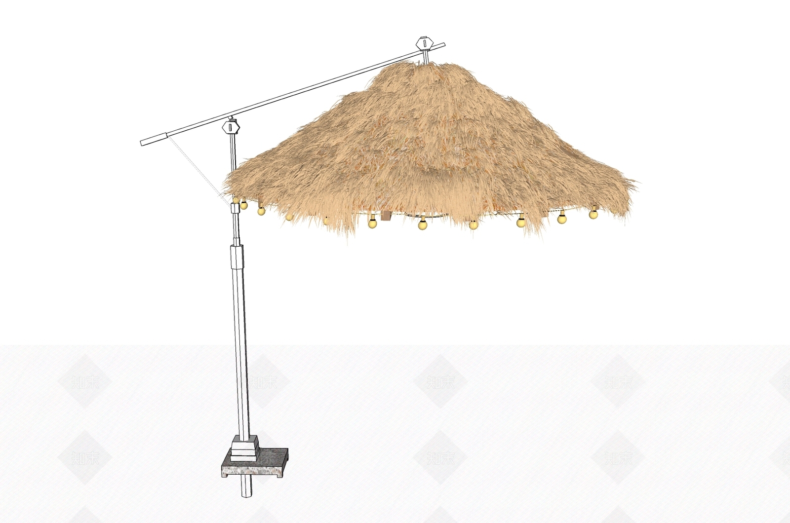 现代遮阳伞SU模型下载【ID:1187891396】