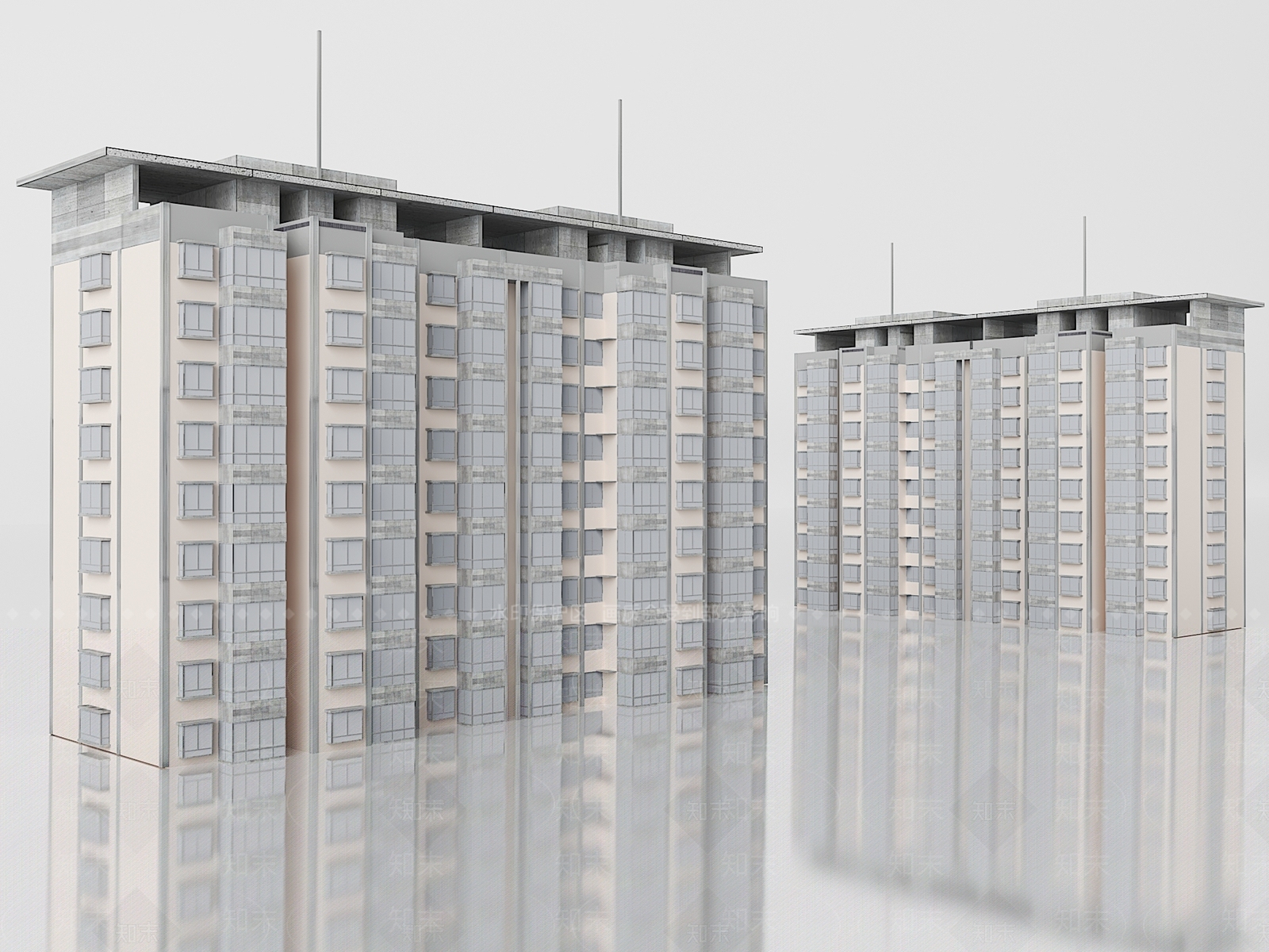 现代办公楼3D模型下载【ID:1187891789】