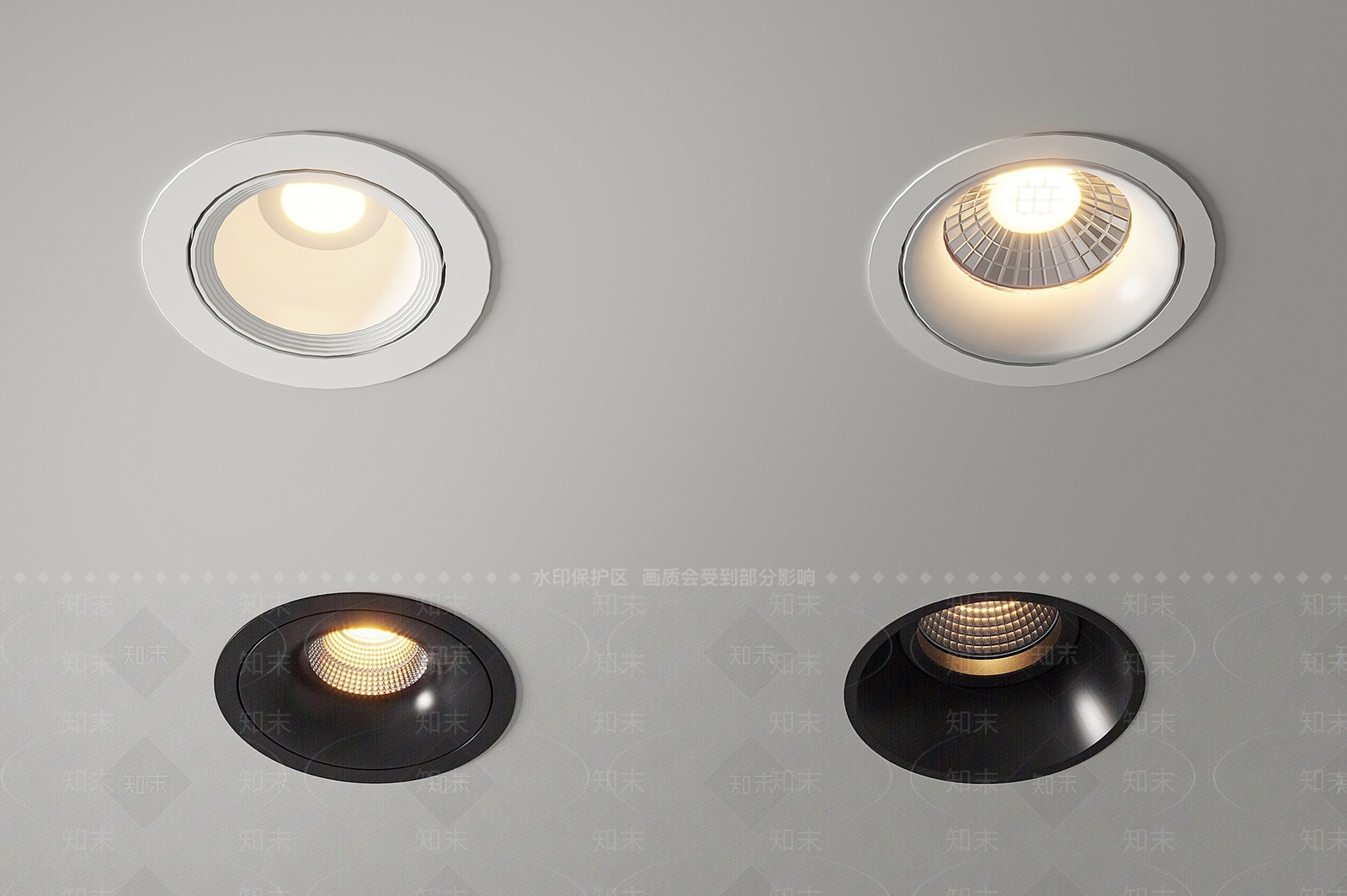 筒灯射灯组合3D模型下载【ID:1187891894】