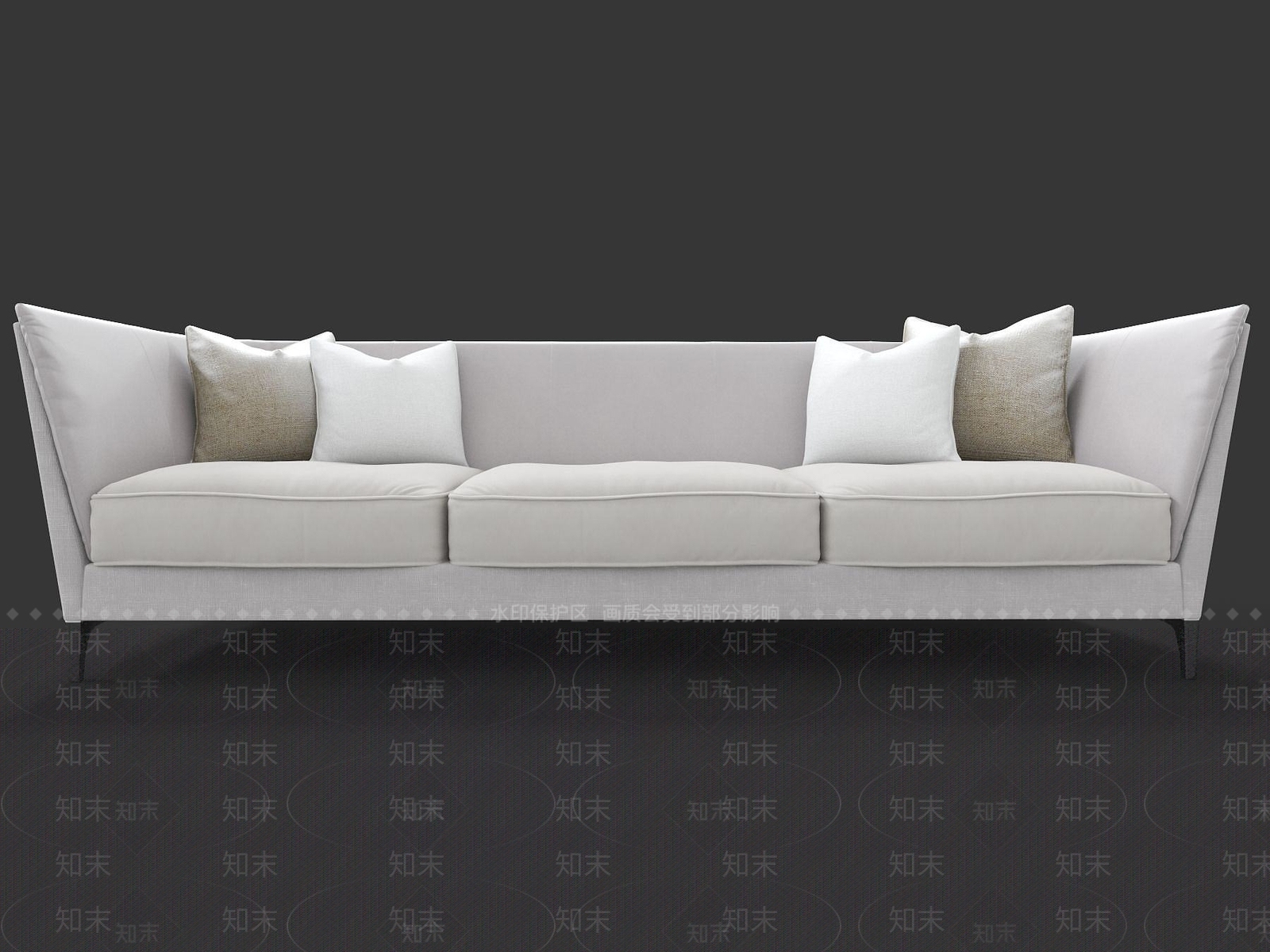 现代双人沙发3D模型下载【ID:1187895813】